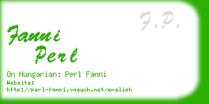 fanni perl business card